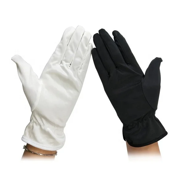 
Dust-free black and white manufactring high quality microfiber jewelry gloves 