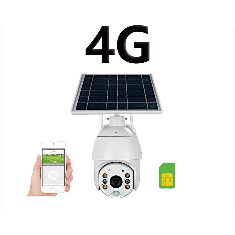 Factory Produced Outdoor IP65 waterproof camere with PIR and Ai motion detection HD 1080P Low power Battery 4G Solar