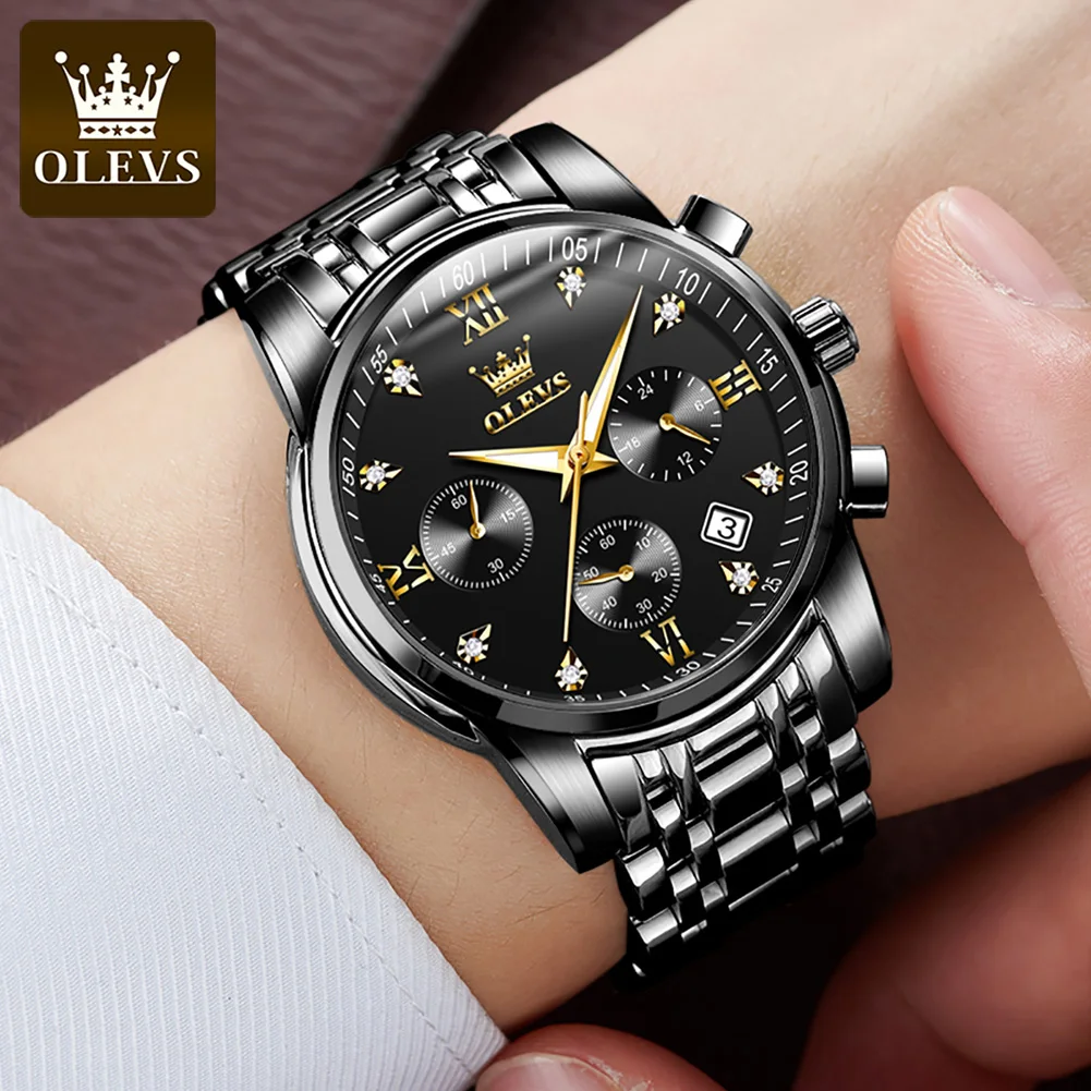 Wholesale Wrist Watch 2858 Olevs Fashion German Waterproof Man Quartz Watch Luxury Classic Mens Watch