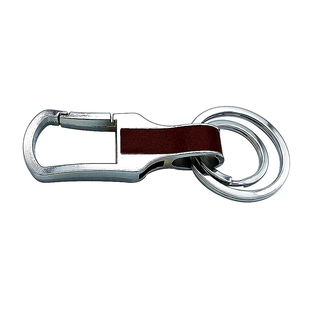 
Custom leather metal keychain car key chain ring fobs 