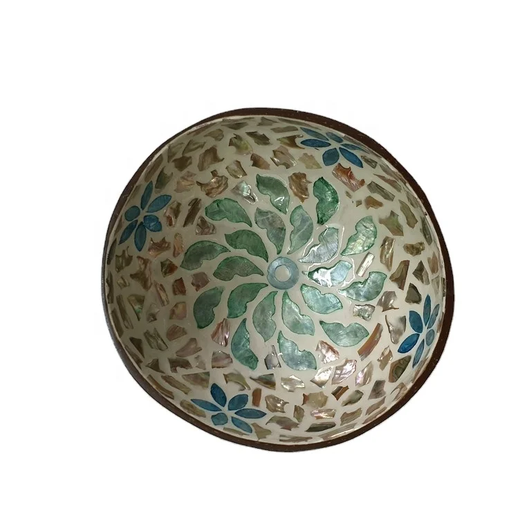2021 Natural Painted Food Safe High Quality Wholesale Bowls Cheap Coconut Bowl from Vietnam