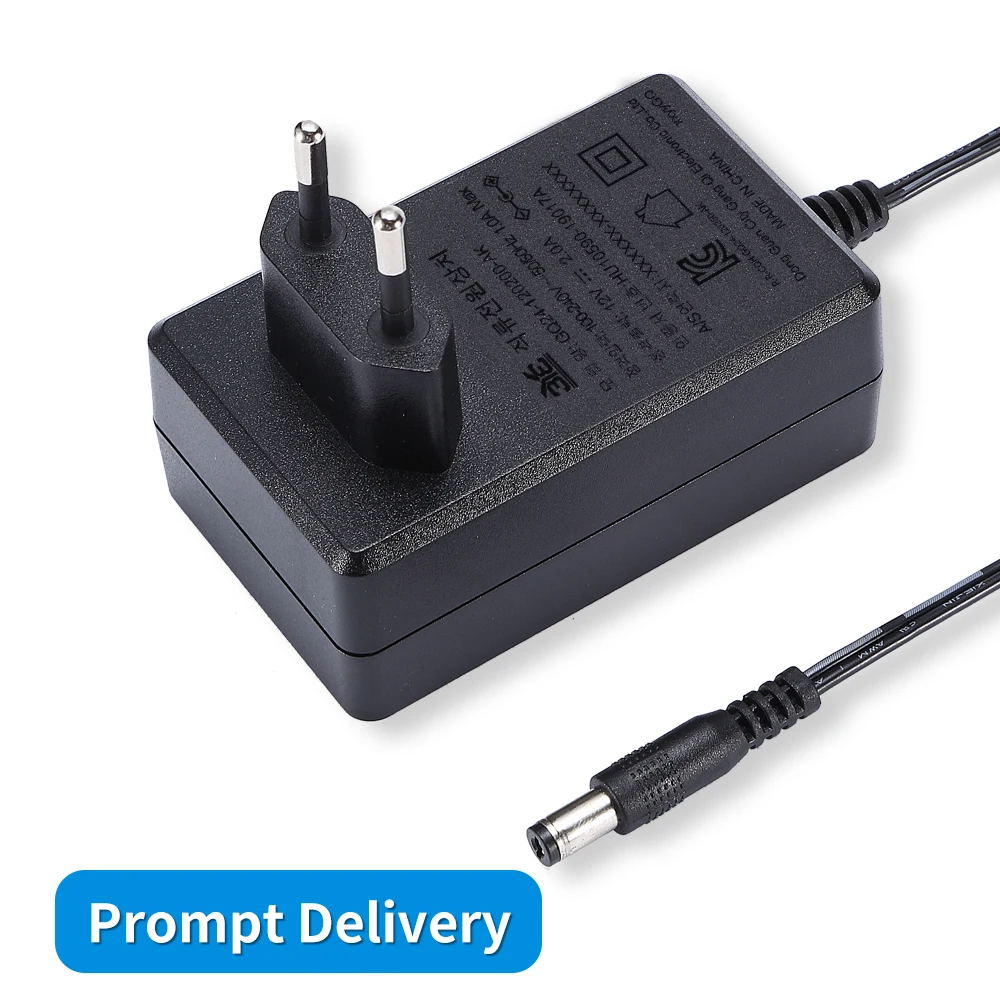 
12V 2A AC/DC Adapter Power Adapter EU KOREA PLUG 100-240V Input for LED/Router/CCTV 12V 2A DC adapter 