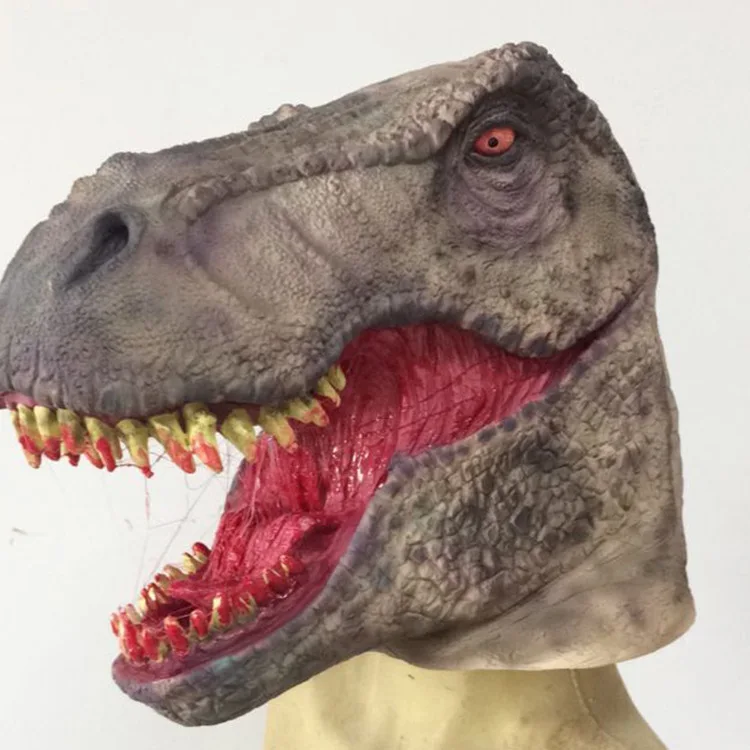 Halloween Dinosaur Mask T Rex Fancy Dress Latex Overhead Adult Deluxe New