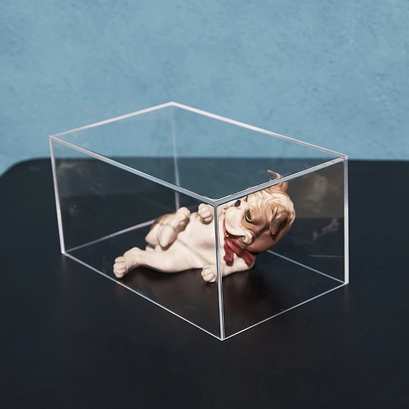 JAYI Custom Size Clear 5 Sided Acrylic Box