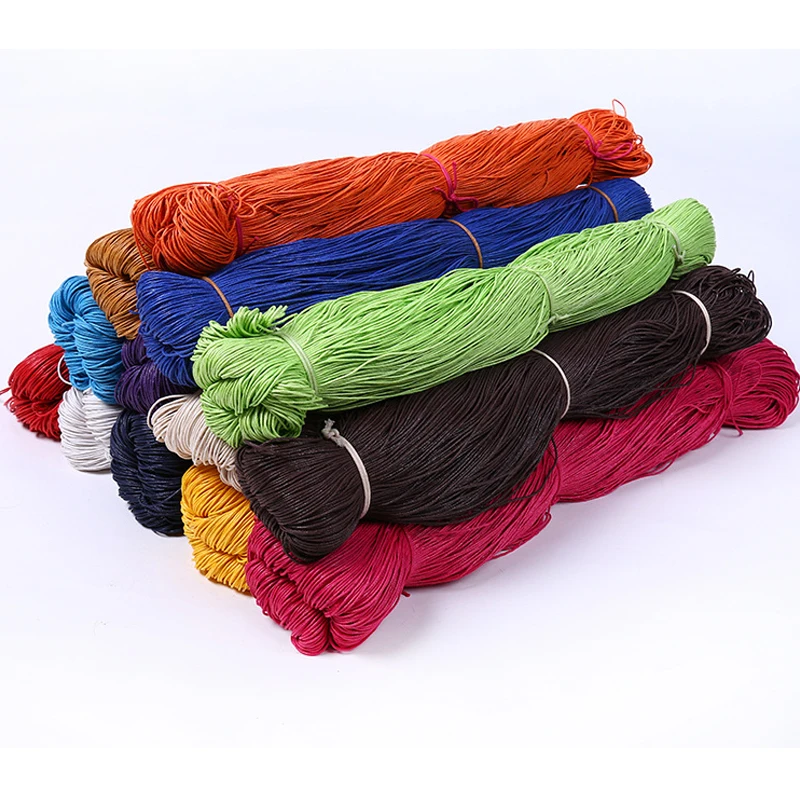 colored 1mm waxed cotton necklace cord for bracelet