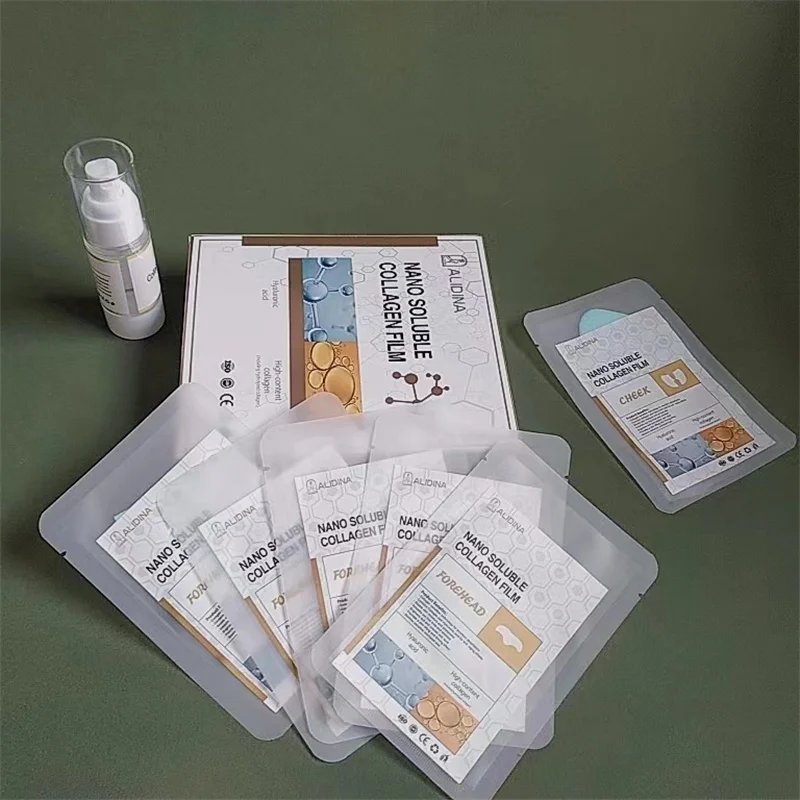 R Newest Water Soluble High Prime Silk Collagen Film Hydrolyzed Collagen Face Film Sheetcollagen film