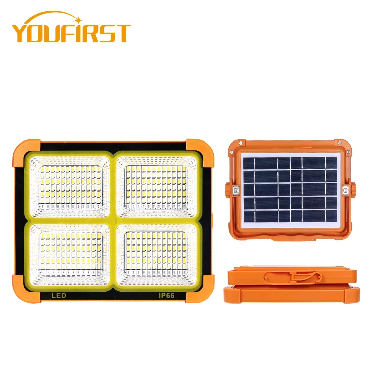 Energy Saving Portable Ip66 Waterproof Multifunction Outdoor 50w 100w Solar Led Camping Light Rechargeable
