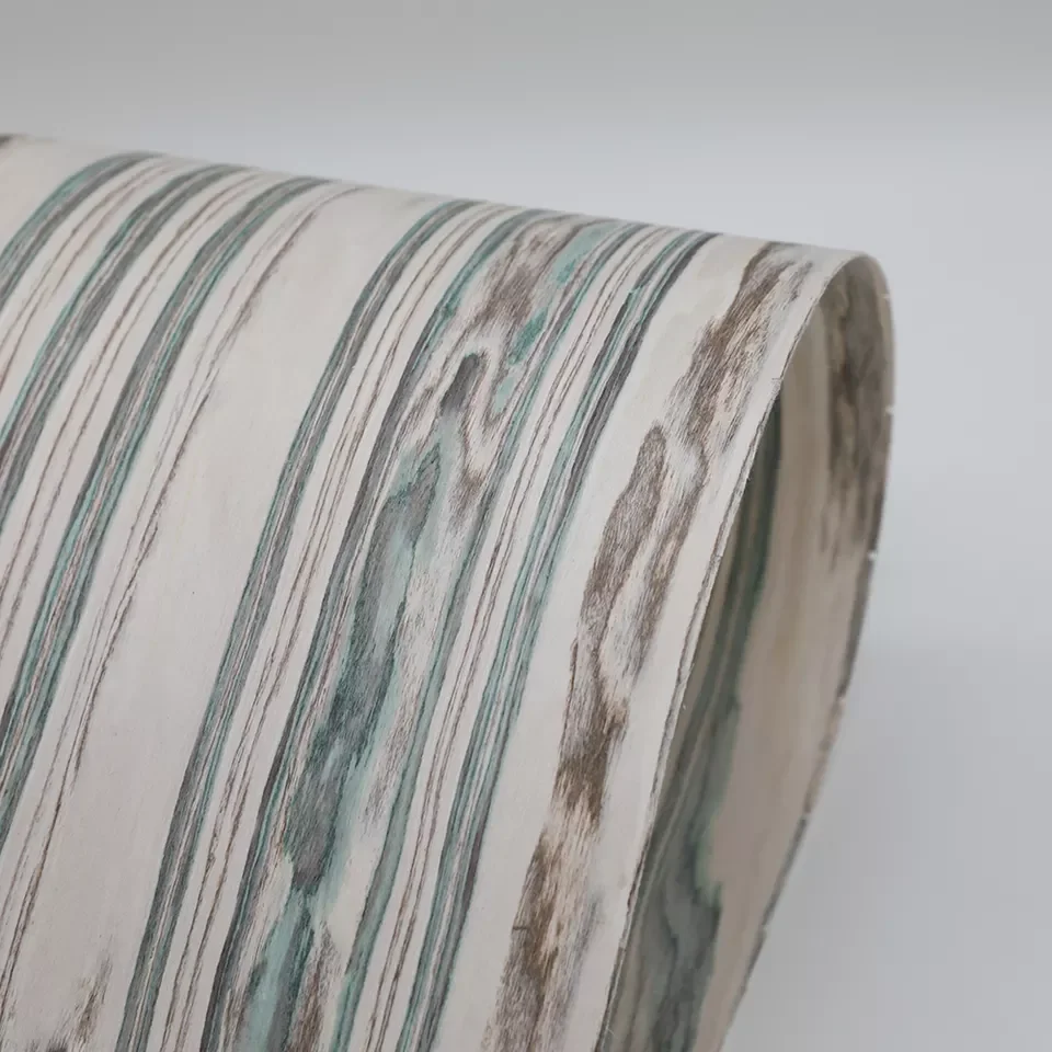 Greenland New Design Engineered wood veneer Green Colorful Furniture veneer