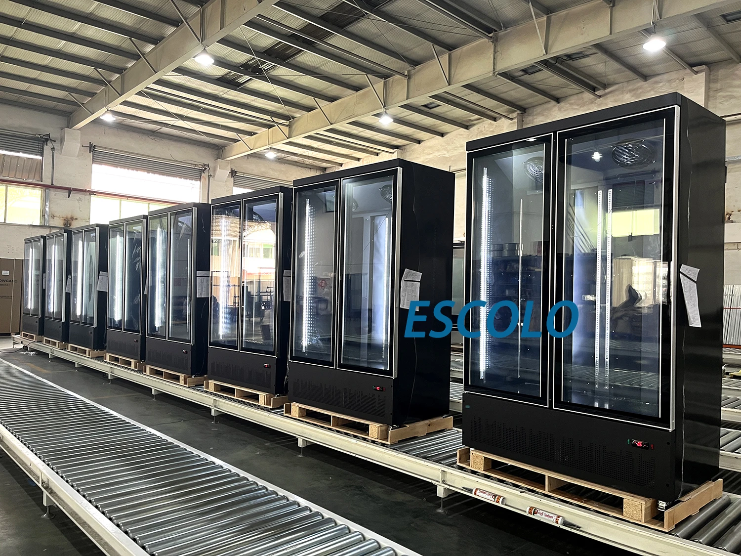 Refrigeration Equipment Transparent Glass Standing Display Showcase Refrigerators For Soft Drinks