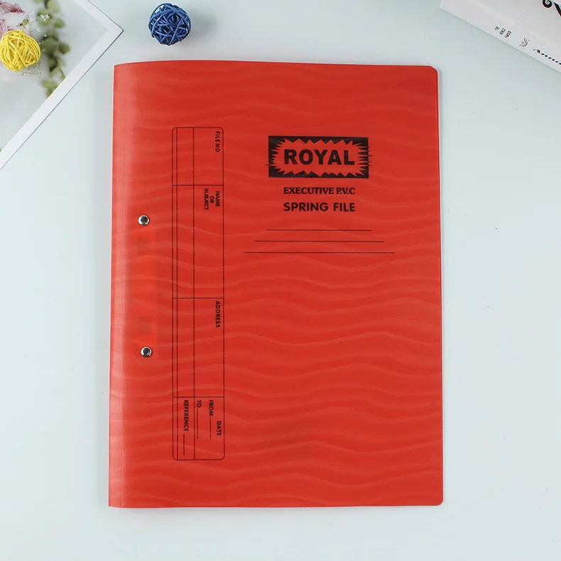 office wholesales portfolio Folder Transfer File Folder Promotional with metal clip Presentation  PP spring file