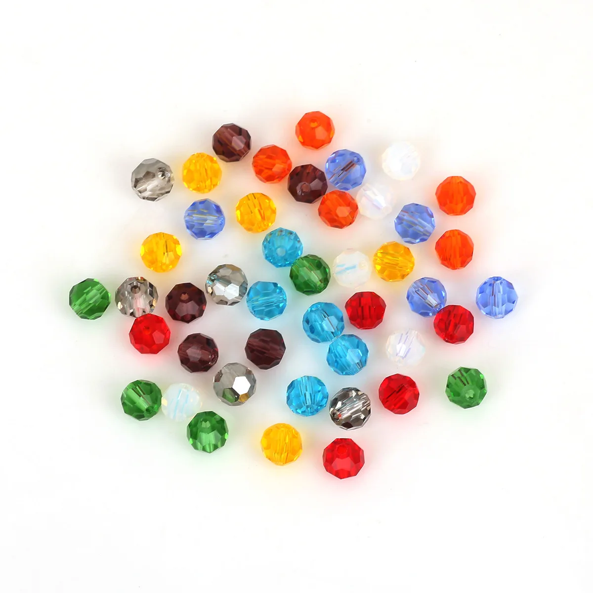 6mm 100pcs/bag crystal loose beads DIY handmade beaded glass faceted ball bead jewelry material accessories