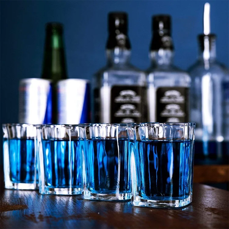 square glass shot glasses thick custom shot glass