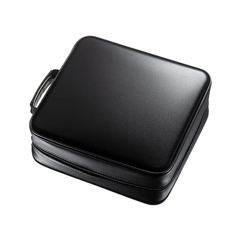 320 Capacity CD Case Portable DVD VCD Storage Bag PU Protective Blu-ray Wallet with Handle Large CD Sleeves Bag