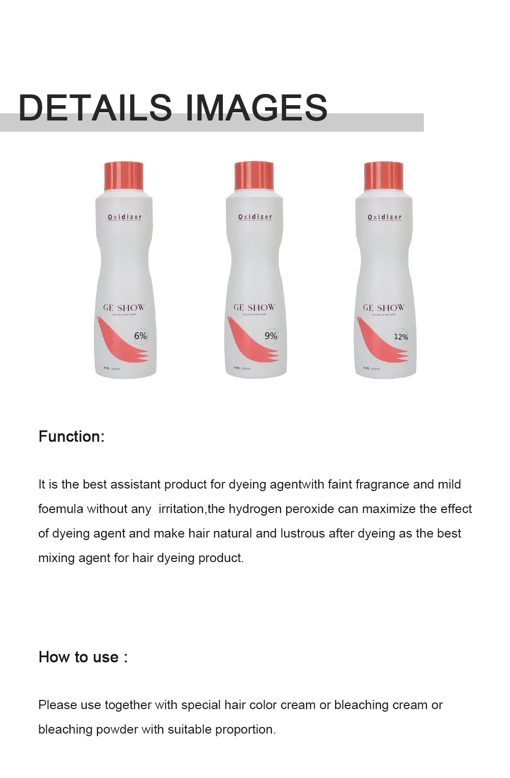2024 Professional Developer Oxidizer Cream Peroxide For Hair coloring Salon Use Hair Developer