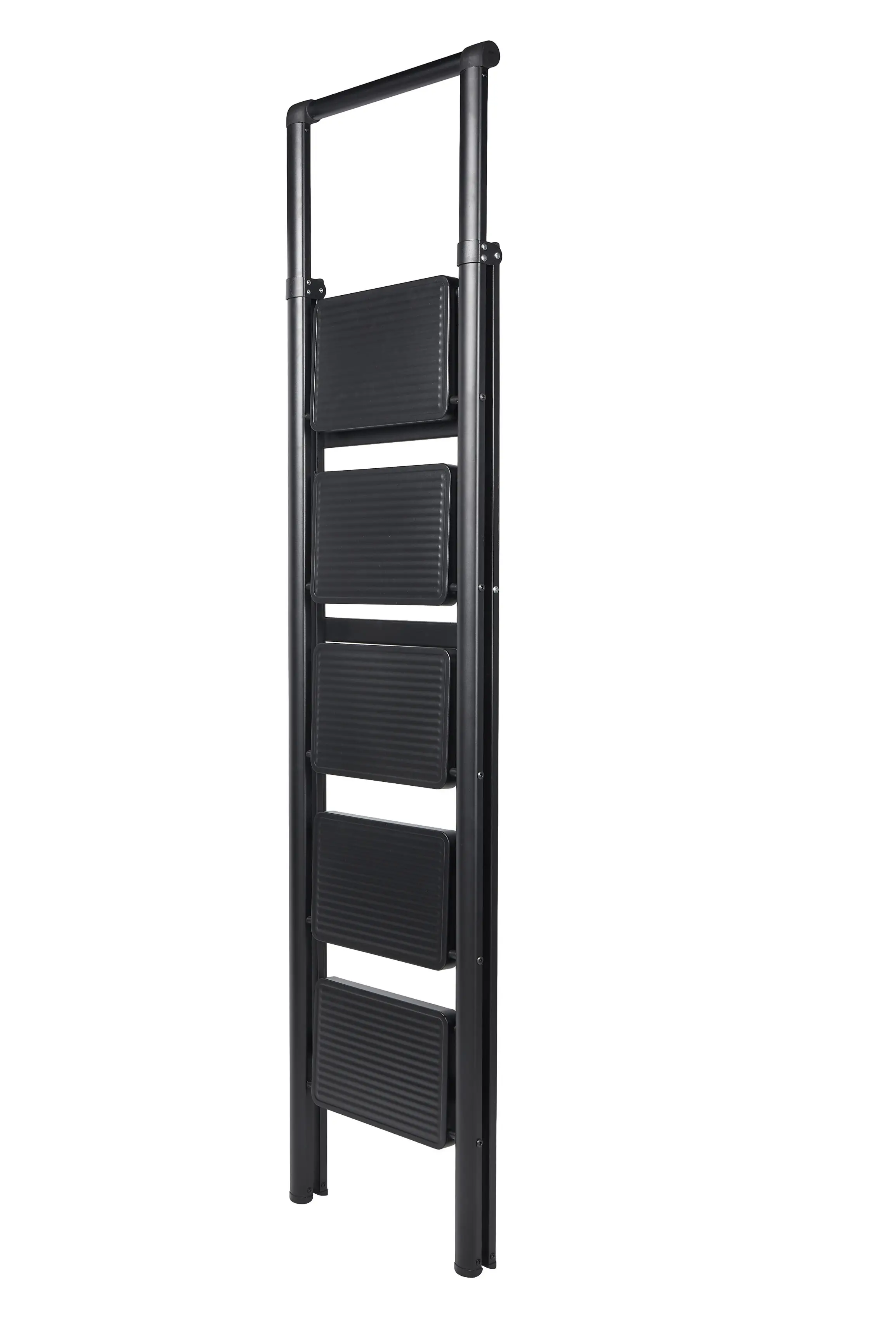 Portable Handrail Steel Folding Ladder 3/4/5 Steps Household Stairs Ladder With Wide Pedal