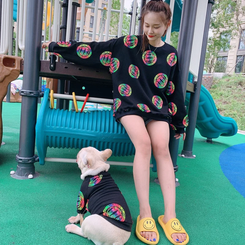Small Dog Cat Cool Pet Clothing Cartoon Adult Top Dog Parent-child Clothing for Dogs Pet Apparel & Accessories Coats & Jackets