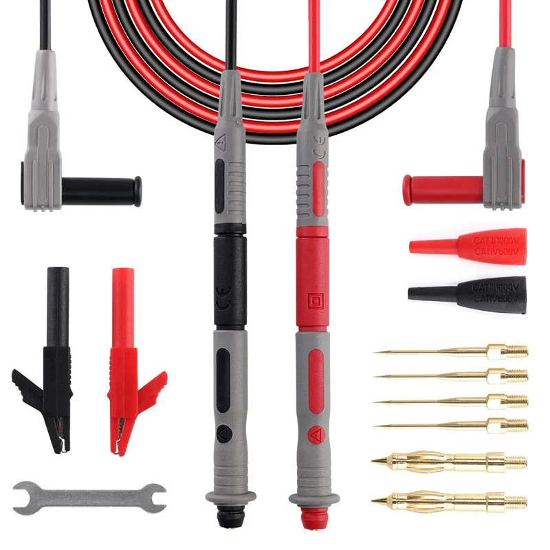 Сменные наконечники зонда тестовые ручки зонда 4 мм банановый штекер тестовые наконечники набор для мультиметров мультитестер