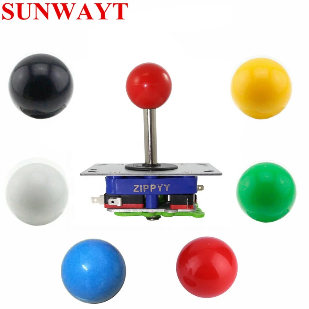 Long shaft  2/4/8 Way Adjustable Arcade zippyyJoystick PC Fighting Stick Parts for Video Game Arcade Red Ball Tall