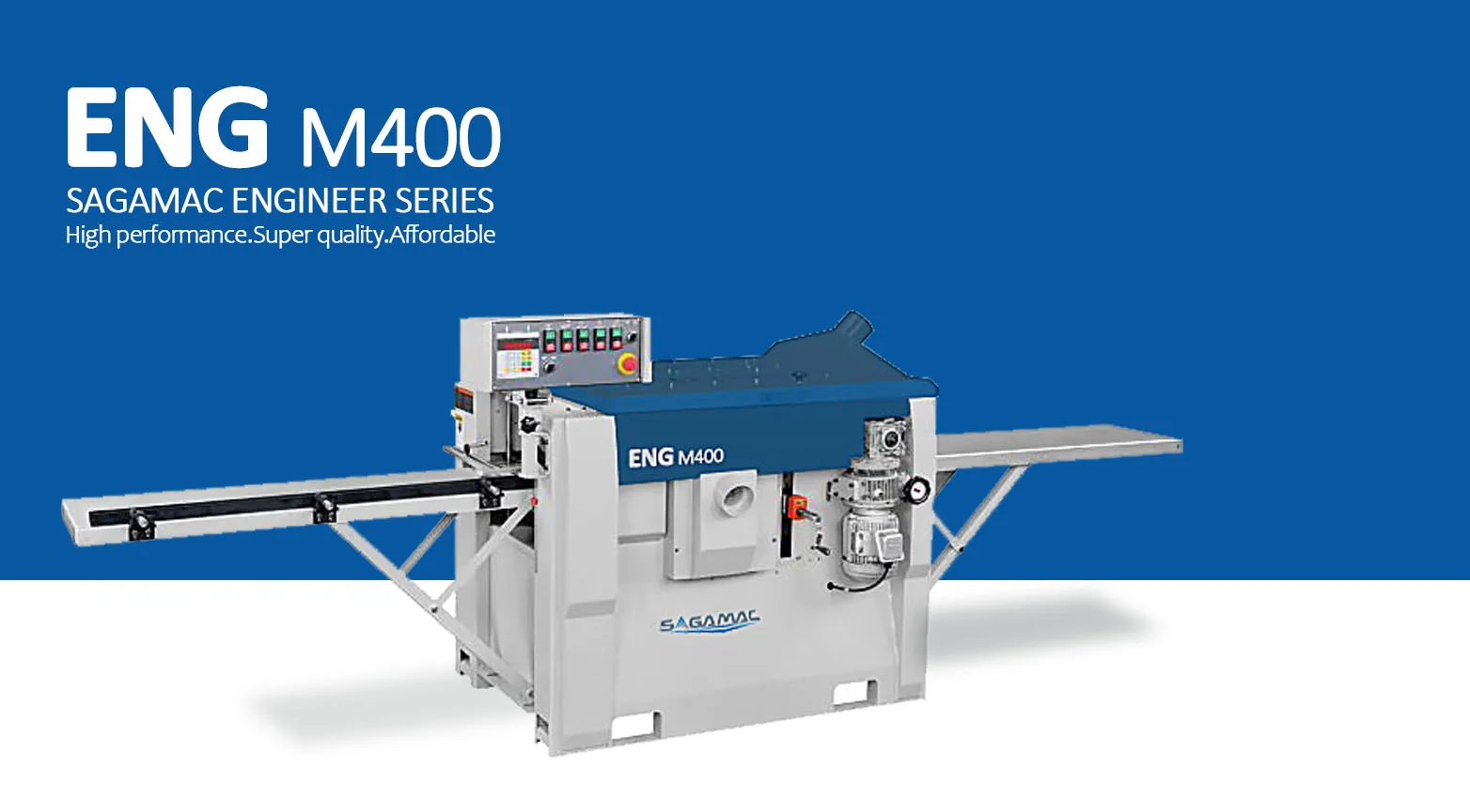 SAGA Engineer series compact size heavy duty 380mm width four spindle 4 side moulder for wood floor and wooden house