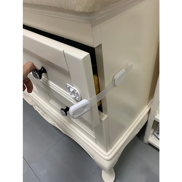 Adjustable ABS baby safety cabinet locks baby proof plastic toilet child safety locks