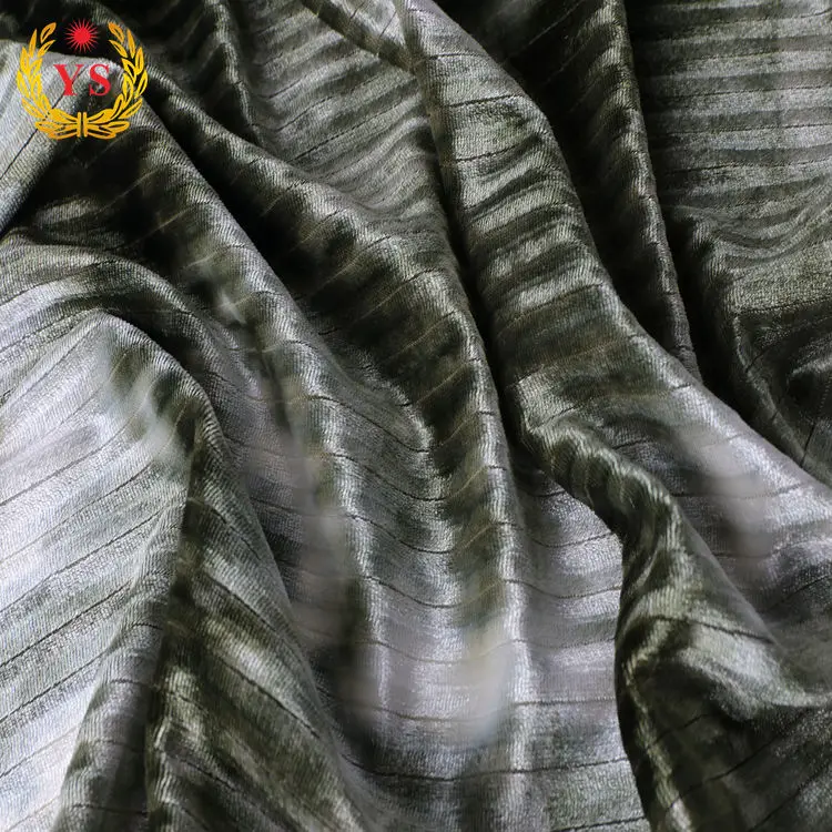 
Good quality knitted india style tie-dye 100% polyester velvet fabric for garments 