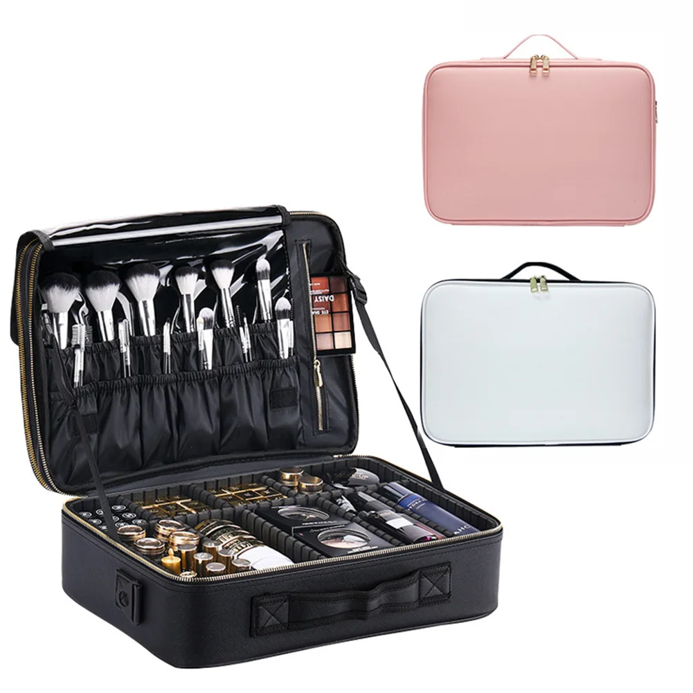 Professional Portable Travel Toiletry, Beauty Storage Zipper Make Up Case Bag Makeup Carry Train Case Cosmetic Bags & Cases/