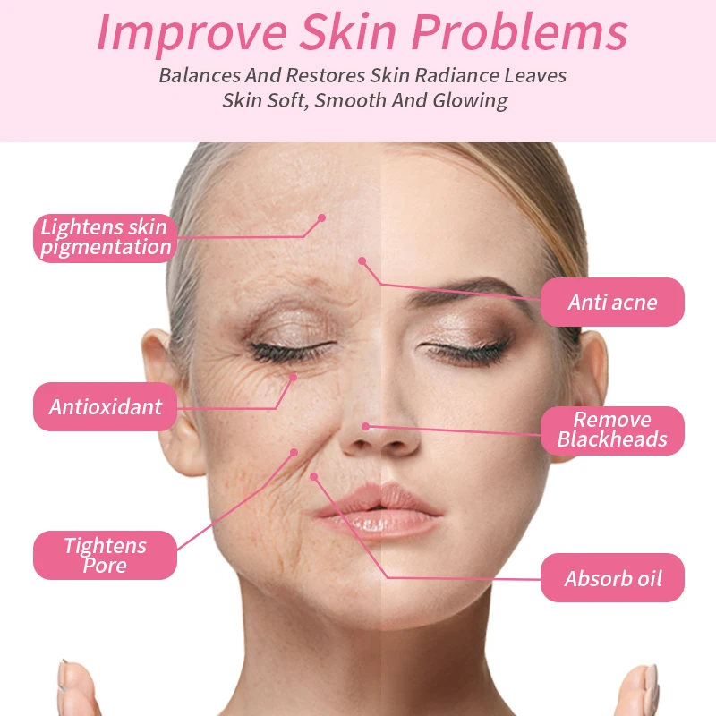 Rose Clay Mask Custom Facial Cleansing Detox Whitening Natural Vegan Cosmetic Facial Skincare Pink Mud Rose