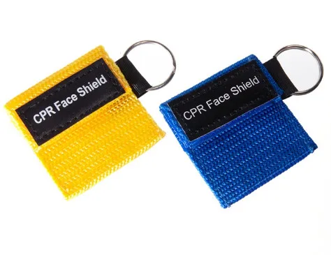 One Way Valve with Breathing Barrier CPR Mask, Pocket&Keychain, Mouth-to-Mouth, Disposable First Aid Device