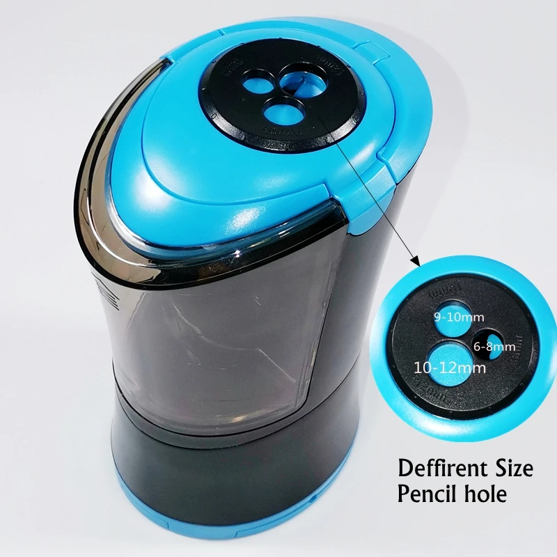 JD3018-3 Three Hole 6-12MM  LED USB Helical Blade Electric Pencil Sharpener