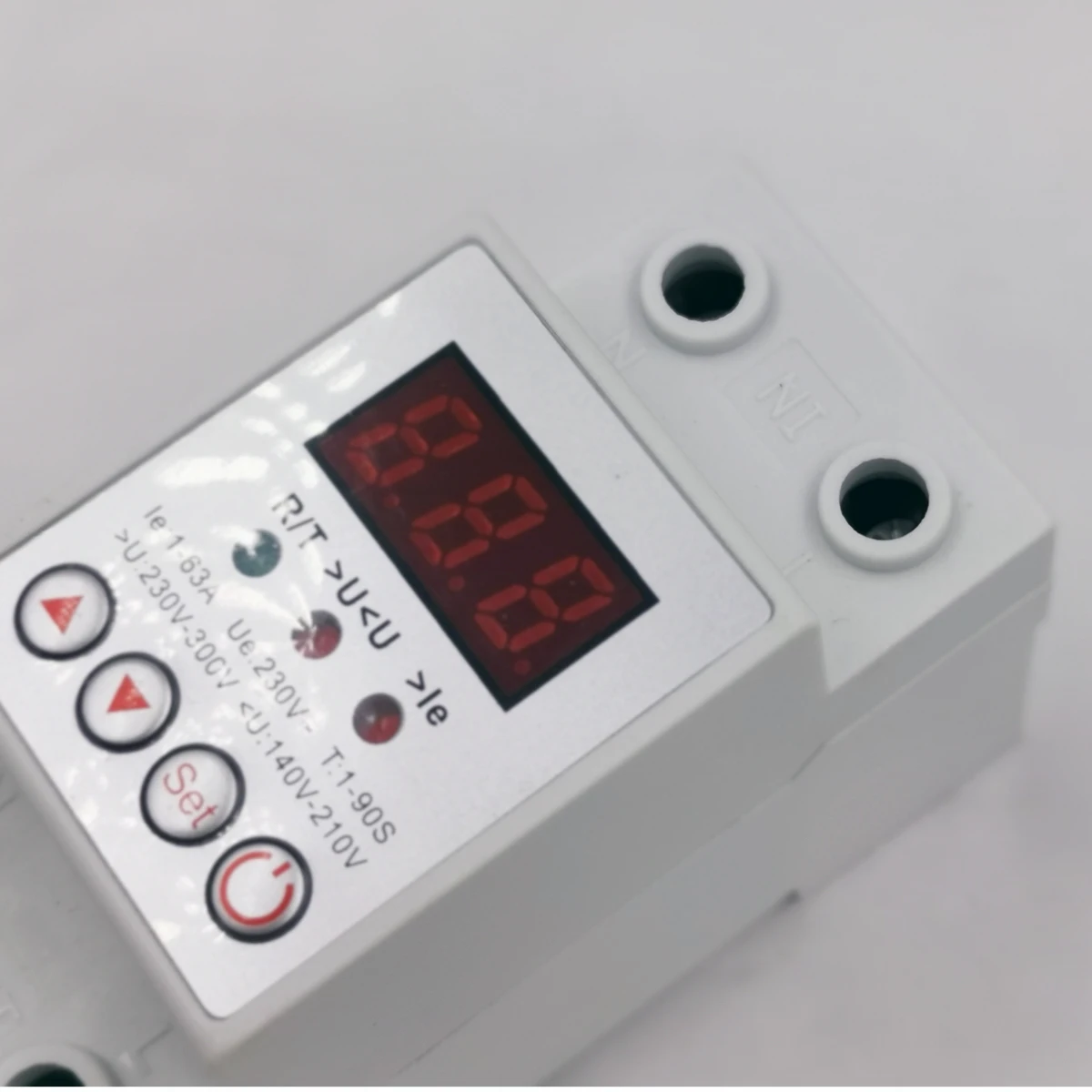 63A 230V Din rail adjustable over under voltage protective protector relay protection and digital electric voltage protector