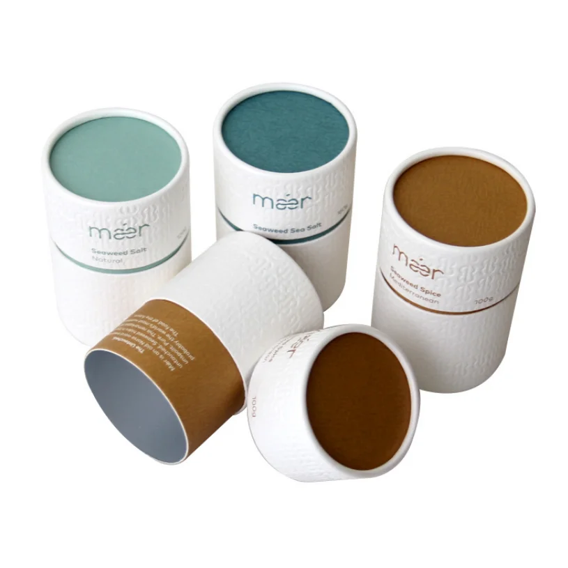 Cosmetic Round Shape Paper Box logo Printed Tube