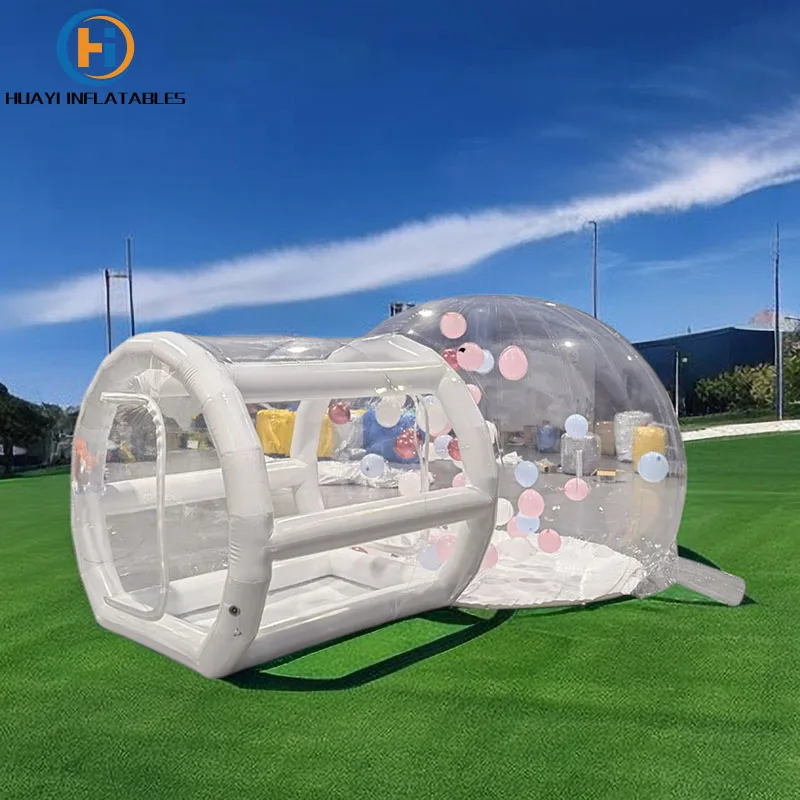 Kids Party Clear Crystal Igloo Dome  Transparent 10ft inflatable bubble bounce house tent for kids