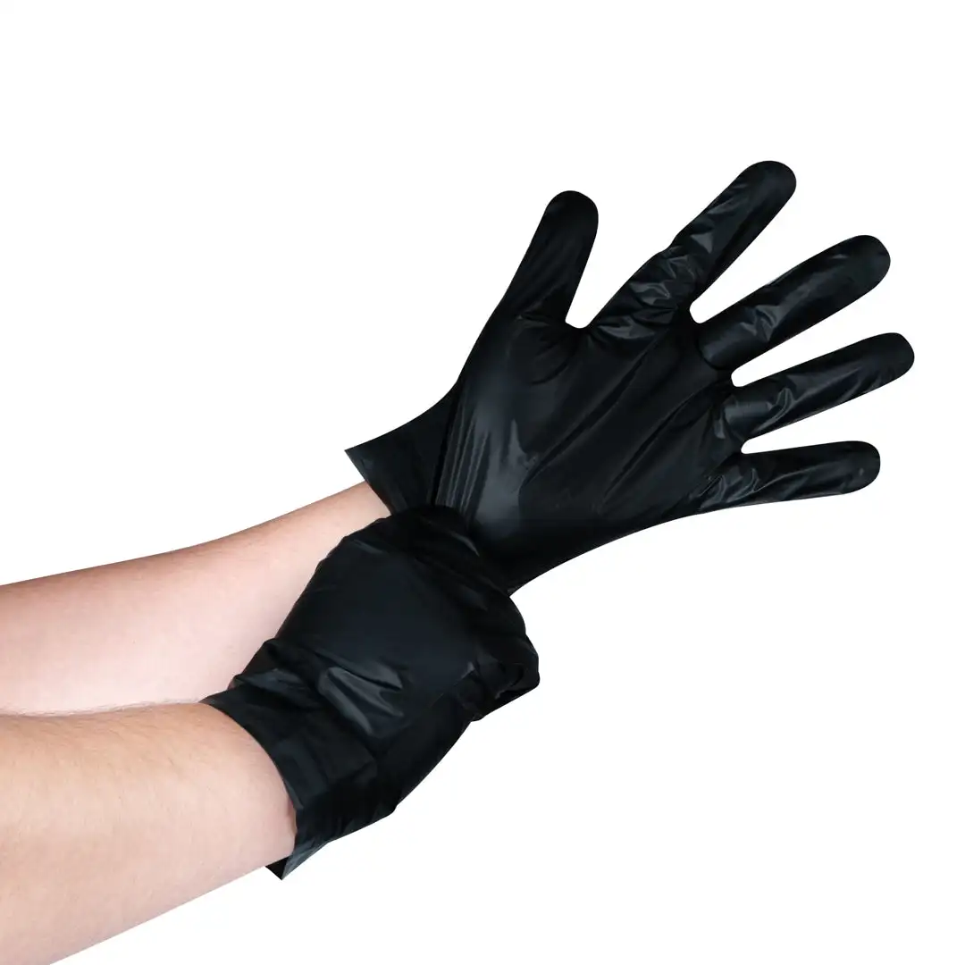 factory supplied OEM universal antifouling temporary Foldable thickened soft disposable gloves tpe