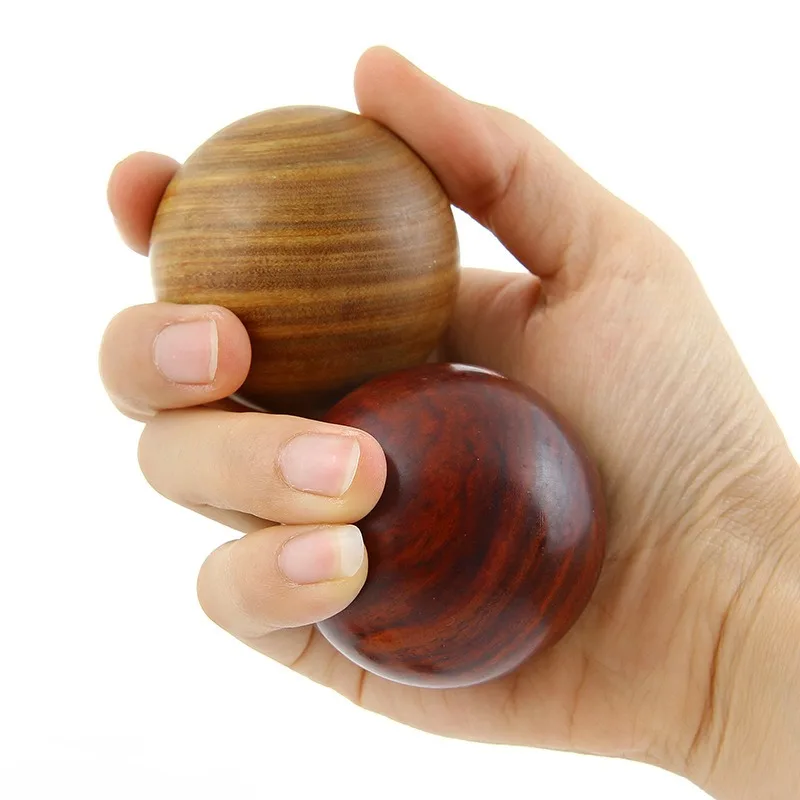 Red Sandalwood Chinese Health Exercise Stress Ball Natural Material Finger Massage Pressure Meditation Handball
