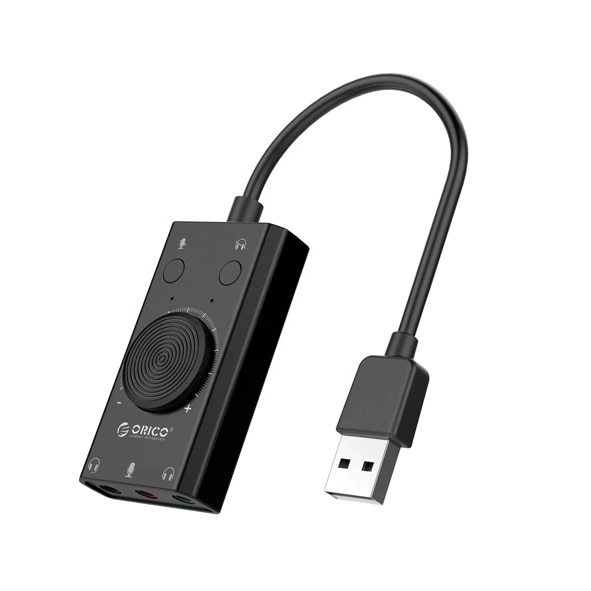 ORICO Audio 3.5mm Adapter External Driver-free Recording Studio Portable Laptop PC USB Sound Card For Computer SC2