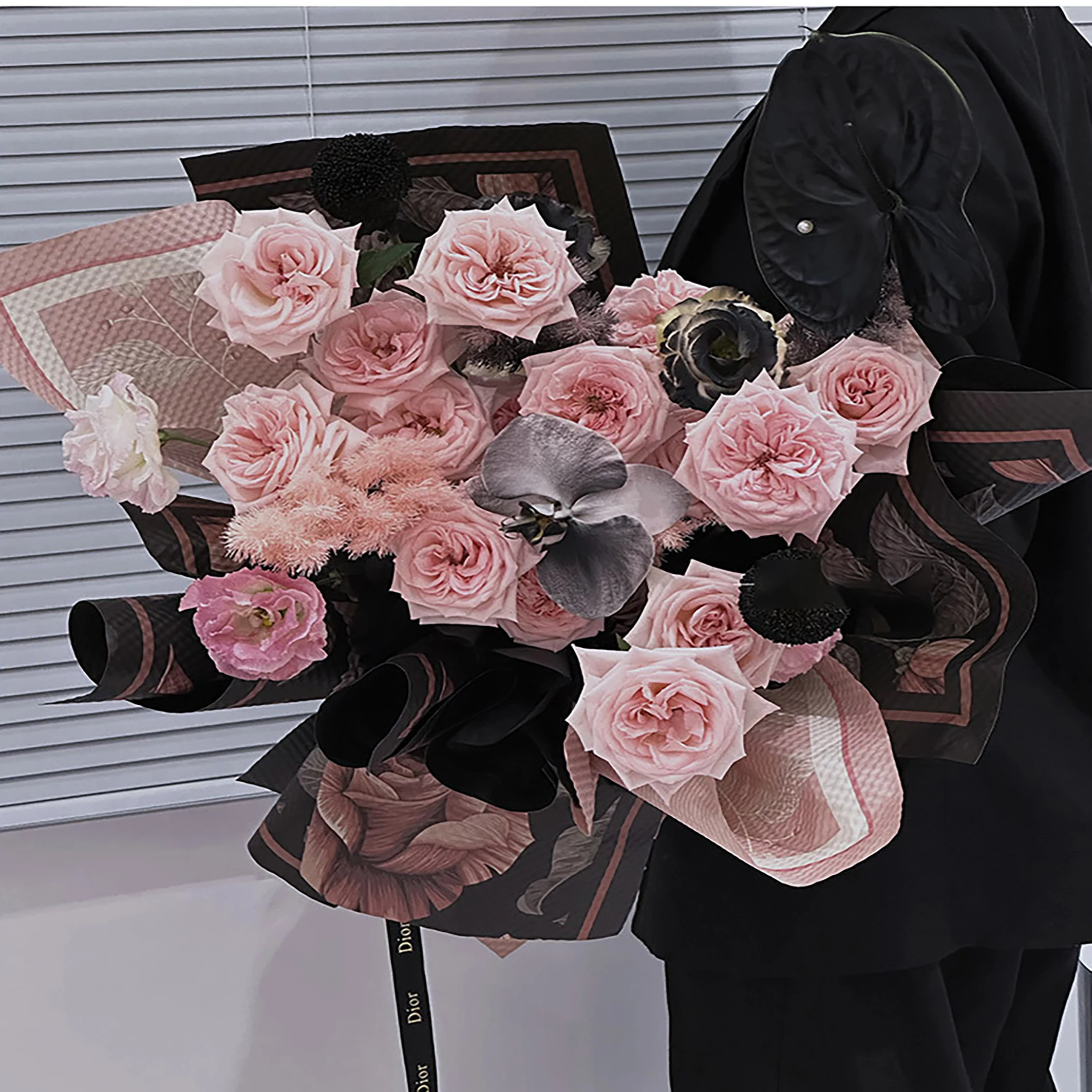 Manufacturer wholesale custom new embossed for paper flower wrapping paper  flower bouquet packaging kraft paper
