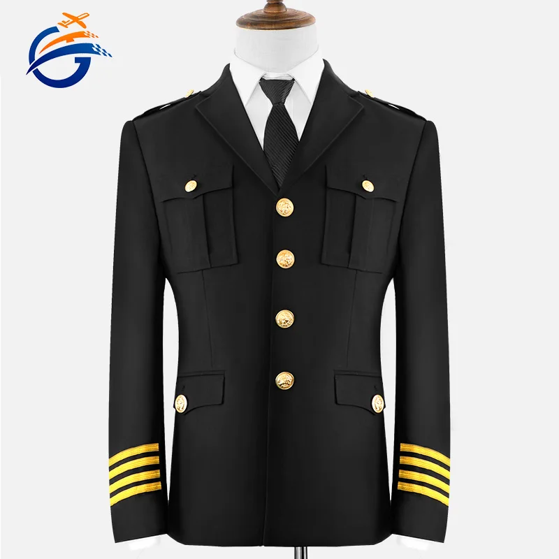 High Quality New Design Black Jacket Uniform Coat Supplier In Shenzhen Security Guard Uniforms