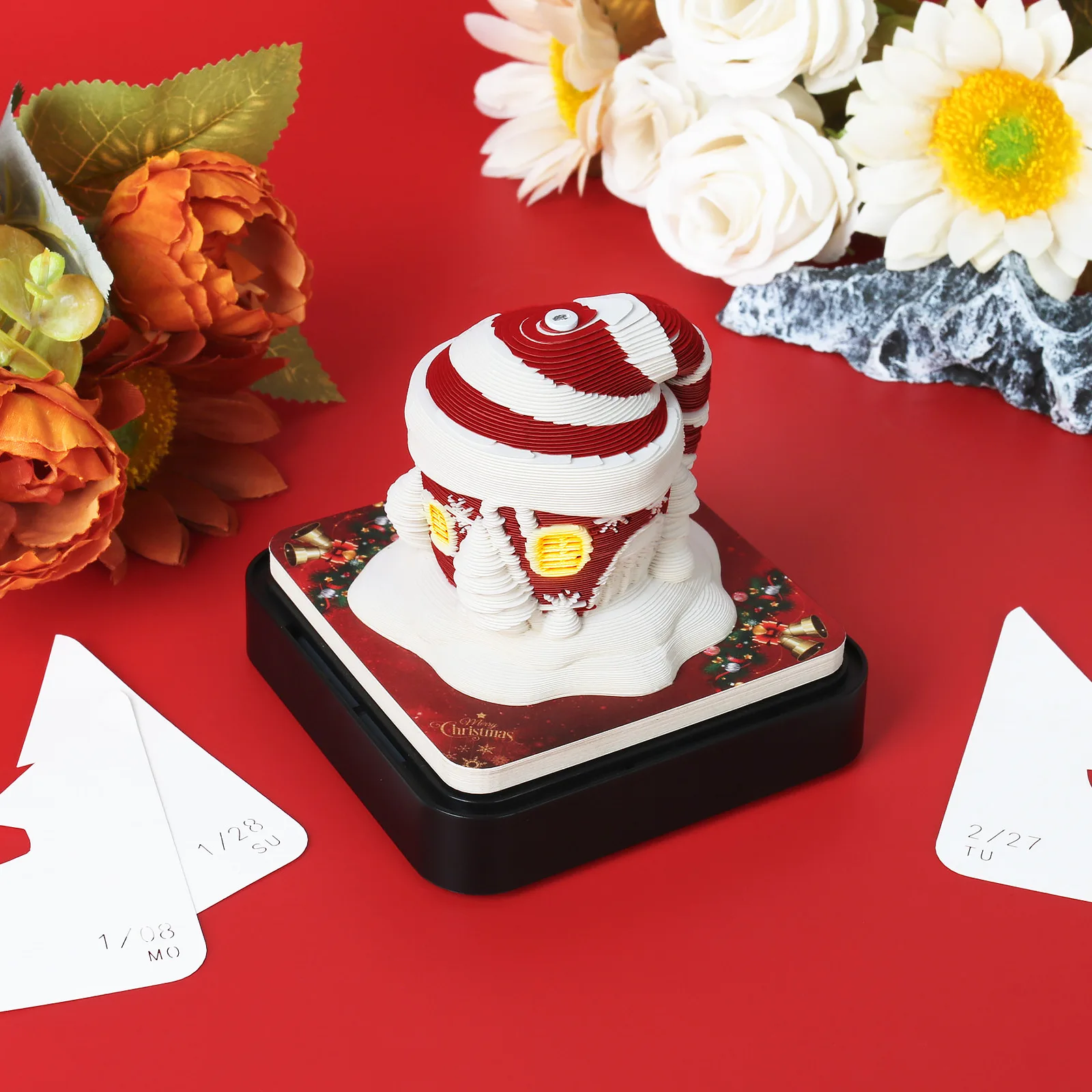 Christmas Decorations 3D Memo Pad Custom Sticky Note Set Table Calendar Magical Calendars Notepad Christmas Novelty Gifts