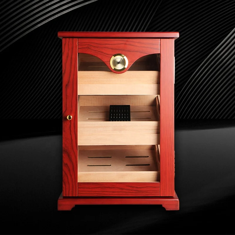 Large capacity wood Cedar cabinet three smoke alcohol pure constant humidity moisture profile matte
