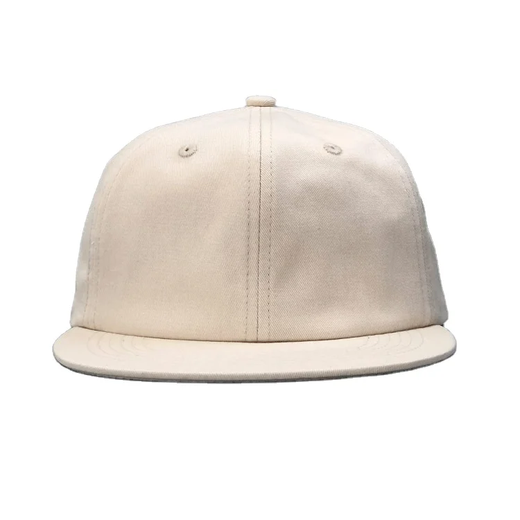 Custom Your Own Design High Quality Baseball Cap Plain 6 Panel Solid Color Flat Brim Hat Cotton Blank Snapback Cap Hats