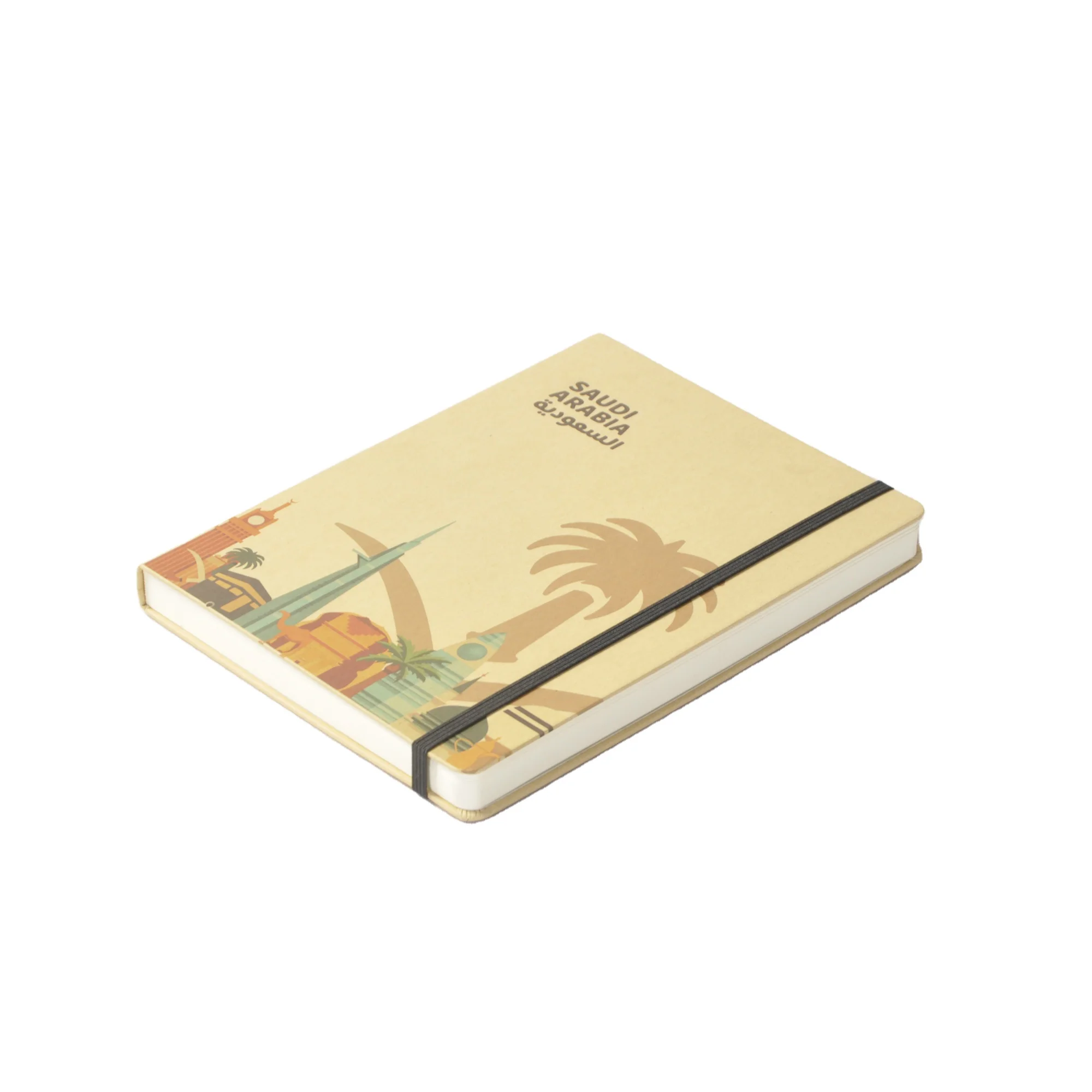 B5 brown kraft paper hardcover casebound notebooks with kraft paper recycled paper notebooks