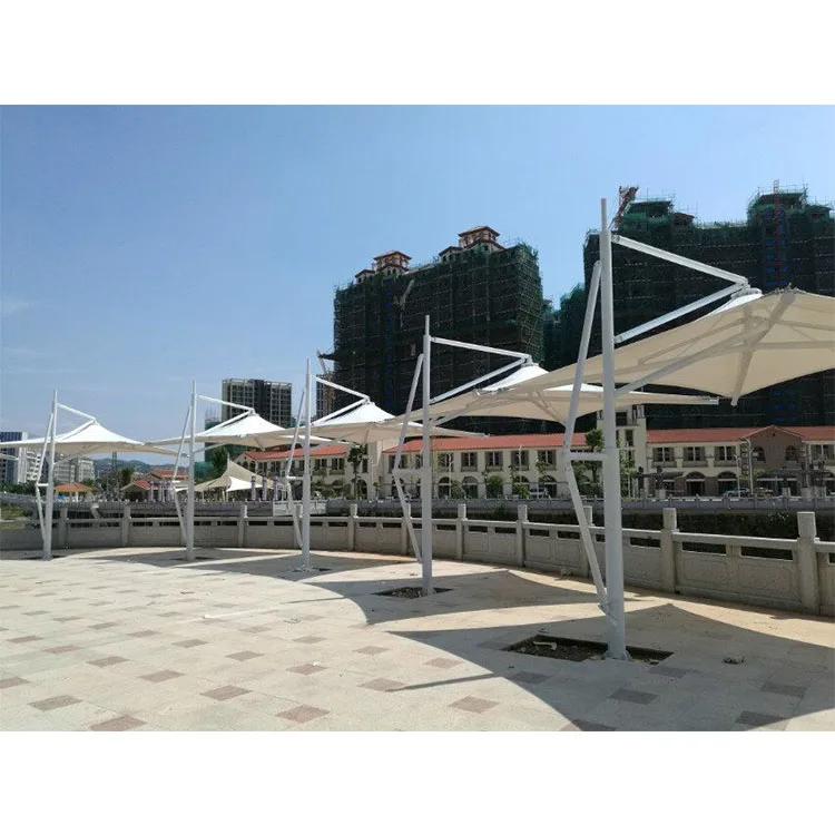 1050g/sqm Membrane Light Weight and PVDF PTFE Coated Fiberglass Fabric Material Roof Awning Sunshade