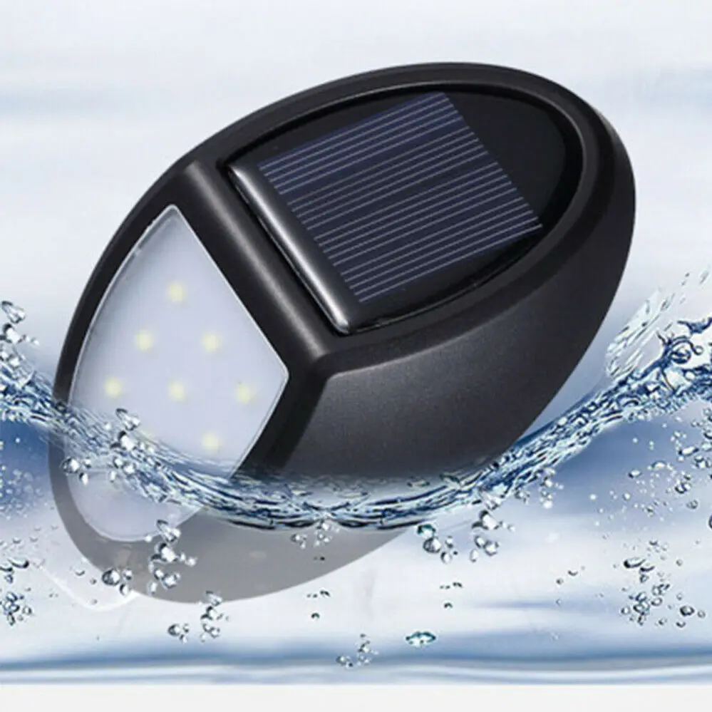IP65 Waterproof Outdoor Professional 10 Leds Wall Mounted Black Powered Small Solar Deck Fence Lamp Lights  For Garden Pathway