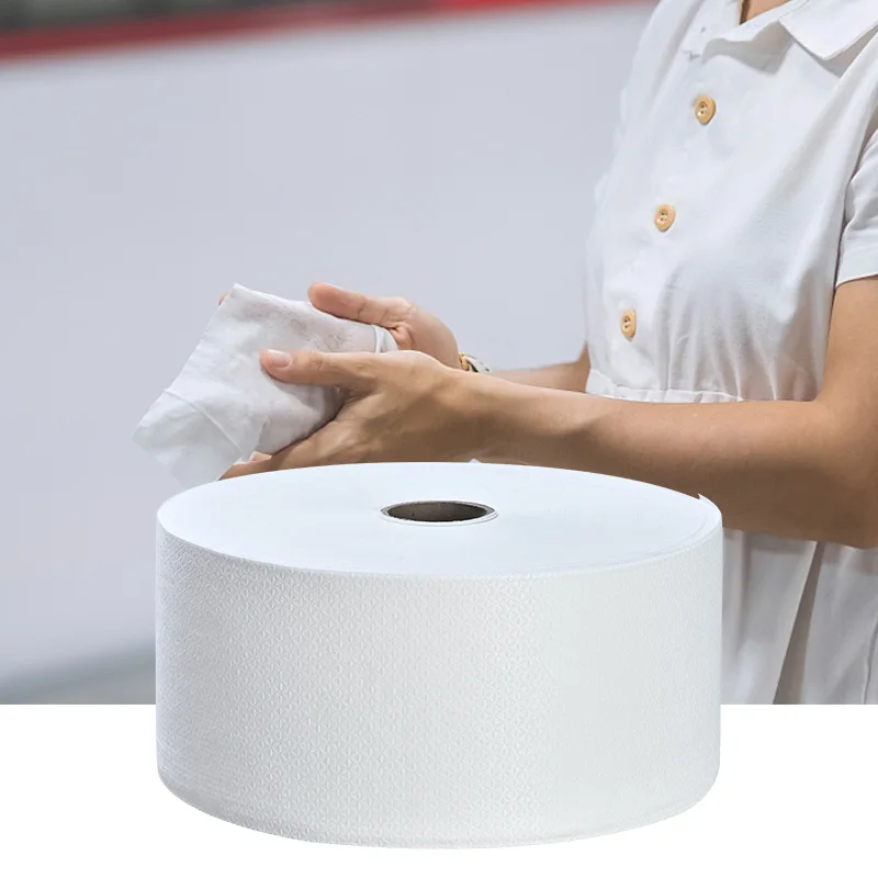 China Professional Embossed Snow Pattern 60-100Gsm Spunlace Nonwoven Fabric In Stock