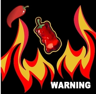 Spicy Flavored Gummy Candies, Chili Powder Covered Gummies Mexican Snacks and Candy