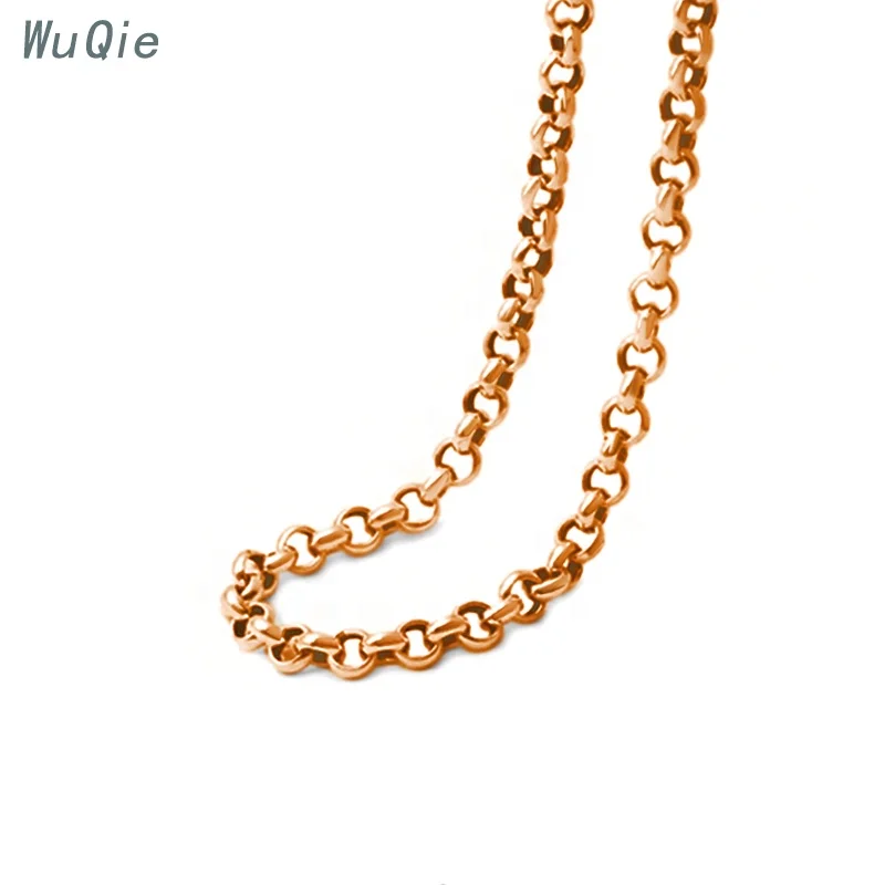  Wuqie оптовая продажа серебро 925 пробы полуготовая цепь для изготовления ювелирных изделий ожерелье ювелирные аксессуары унисекс «сделай сам» круглая