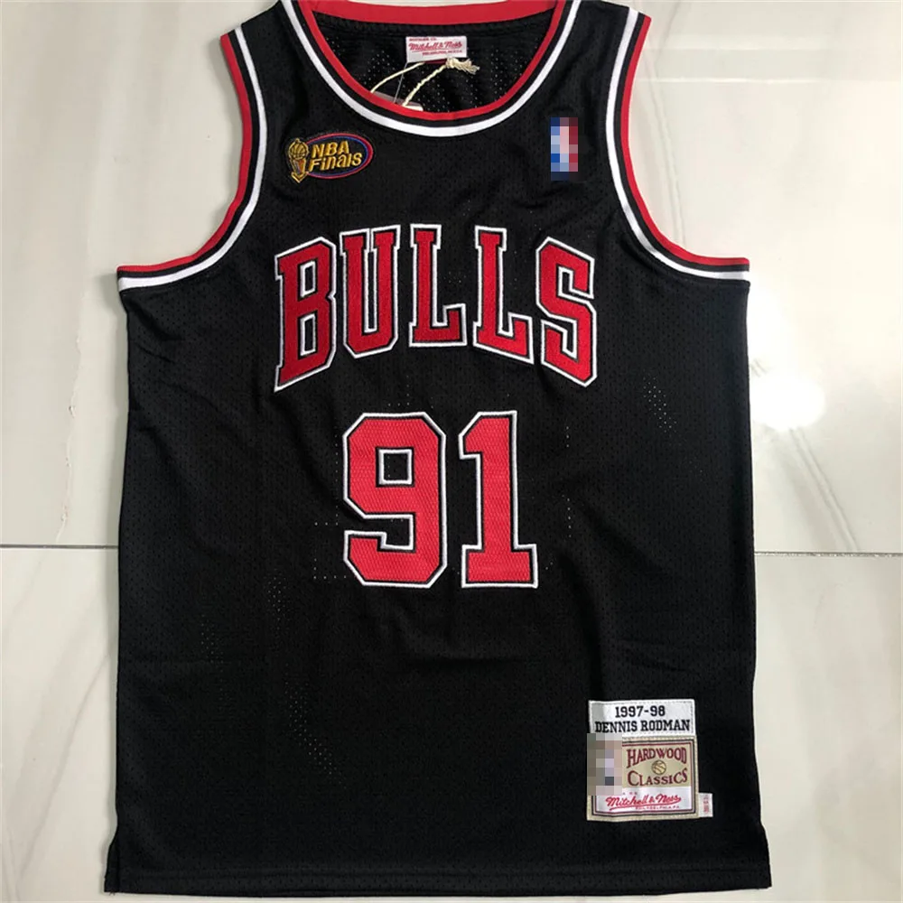 2022 Bulls #23 #91 Джерси Jor-dan Высококачественная полностью вышитая баскетбольная для мужчин ретро издание