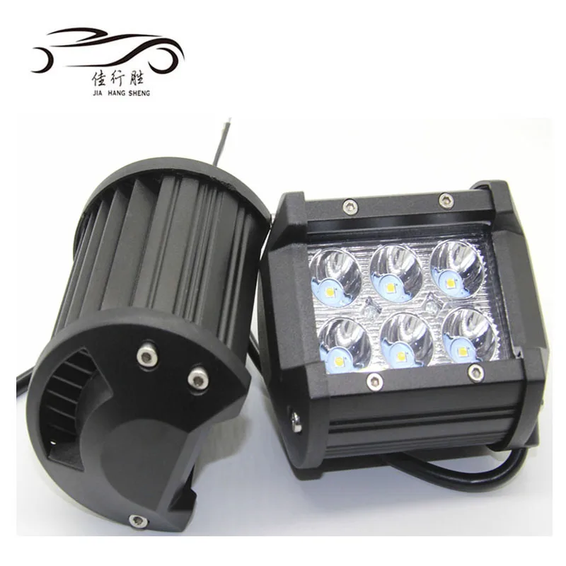 JHS Factory Supply Led Car 18W led work light Round Offroad Auto Led Work Light 6led Led Headlight Led Driving Light