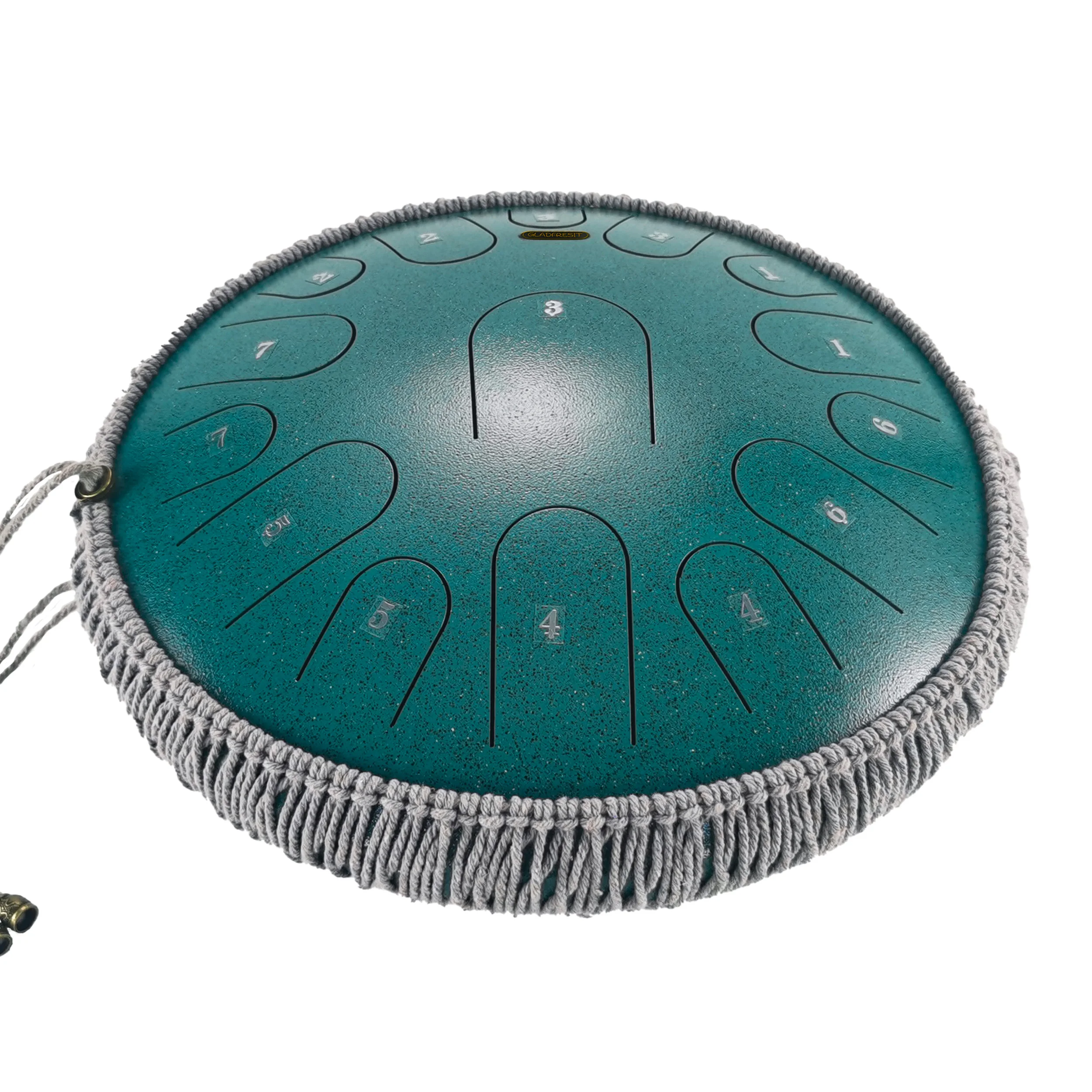 Стальной барабан ASTEMAN со стальным языком, звездная серия, Звездный зеленый, 14 дюймов, 15 тонов, ключ с