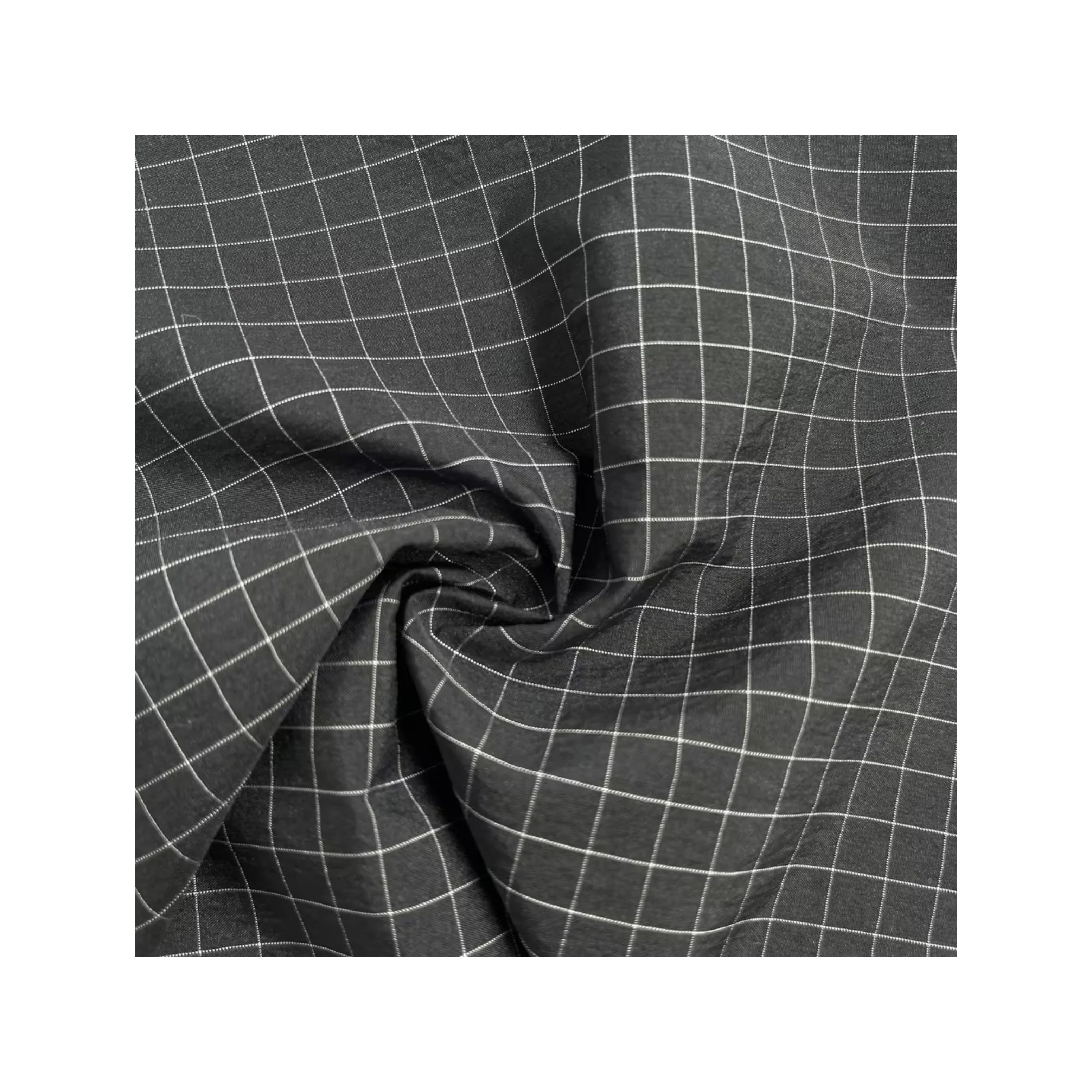 High Quality Permanent Antibacterial 0.5 Plaid Recycled 98%Nylon 2%Polyester Fabric For Urban Casual Garments